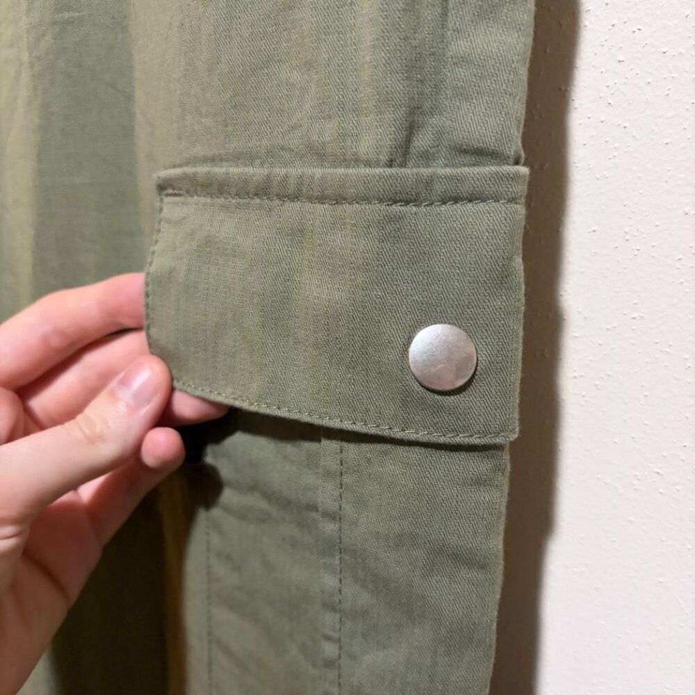 7Diamonds Size 30 10 Nellie Cargo Pants Olive Green Flare Utility - Picture 9 of 16